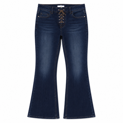 Women's Premium Lace-Up Denim Jeans