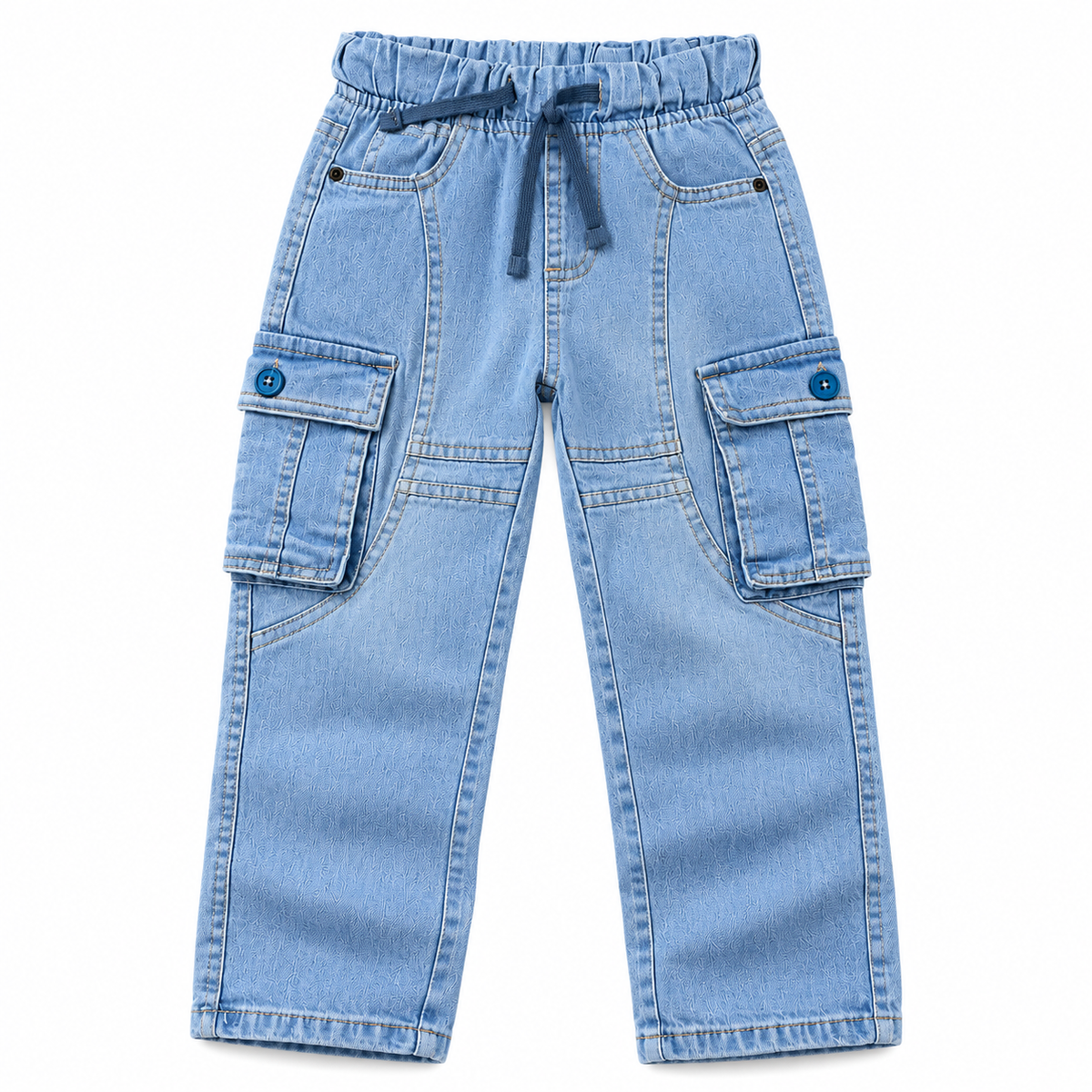 Kids 6-Pocket Cargo Denim Pants
