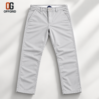 Soft Formal Gabardine Men's Pants - Silver