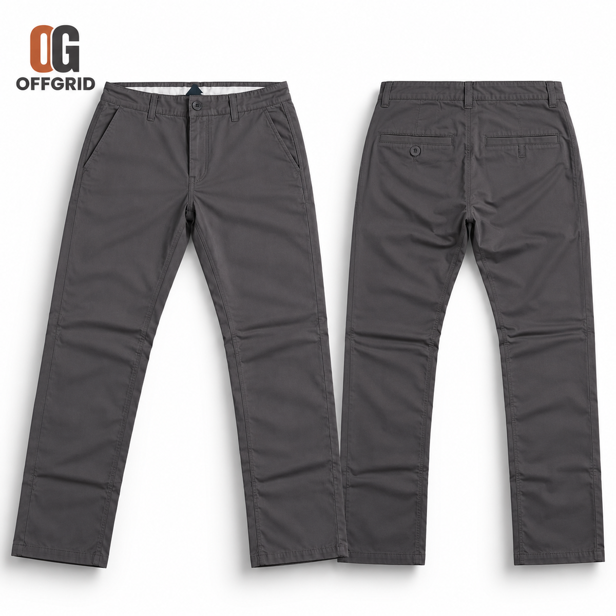 Soft Formal Gabardine Men's Pants - Gray
