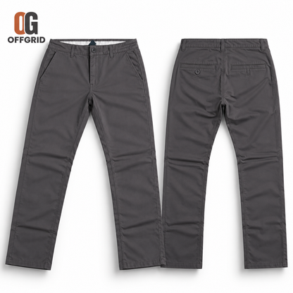 Soft Formal Gabardine Men's Pants - Gray