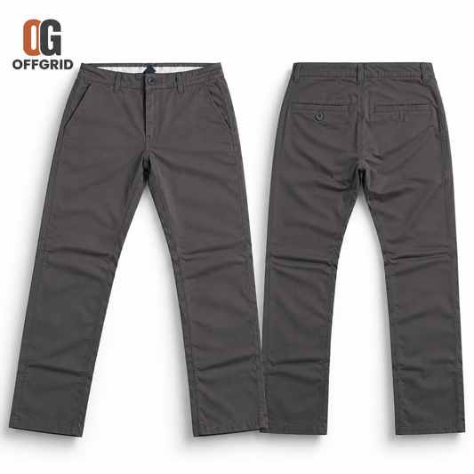 Soft Formal Gabardine Men's Pants - Gray