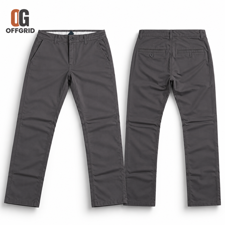 Soft Formal Gabardine Men's Pants - Gray