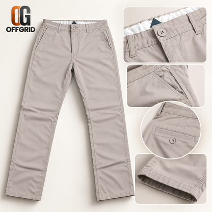 Soft Formal Gabardine Men's Pants - Offwhite