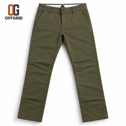 Soft Formal Gabardine Men's Pants - Olive
